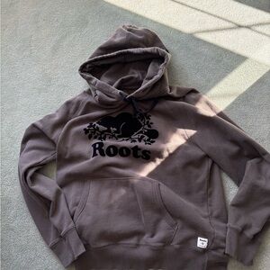 Roots Brown Fleece Hoodie